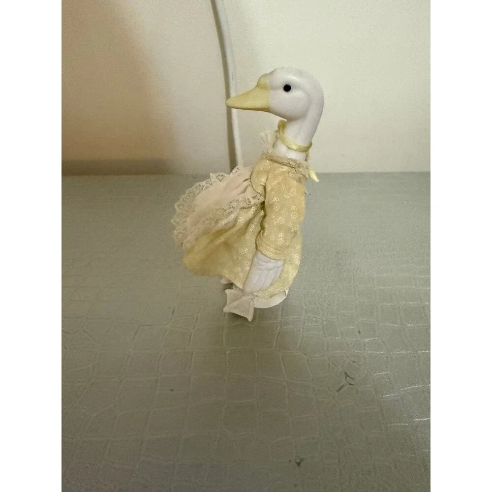 Vintage Department 56 Easter Duck Goose Ceramic Anapomorphic Stuffed Rare